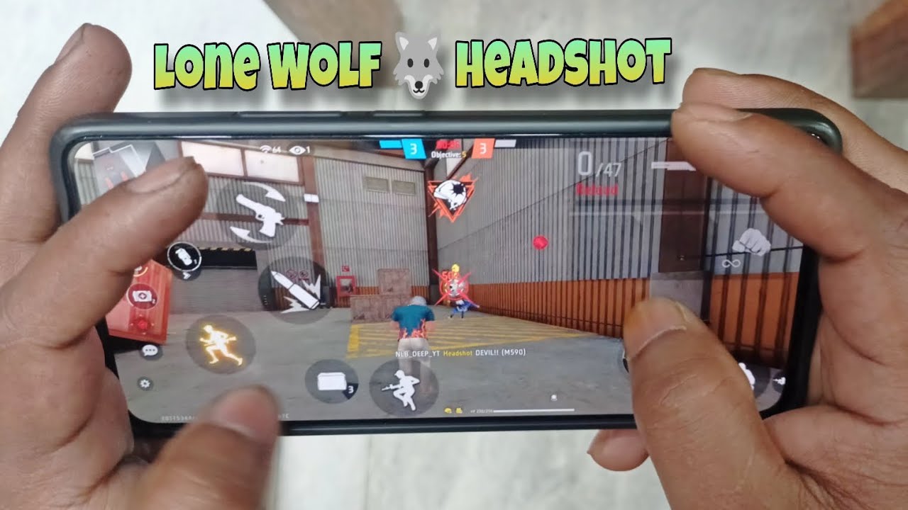 LONE WOLF 🐺 Headshot ⚡ Handcam Gameplay Free Fire Max