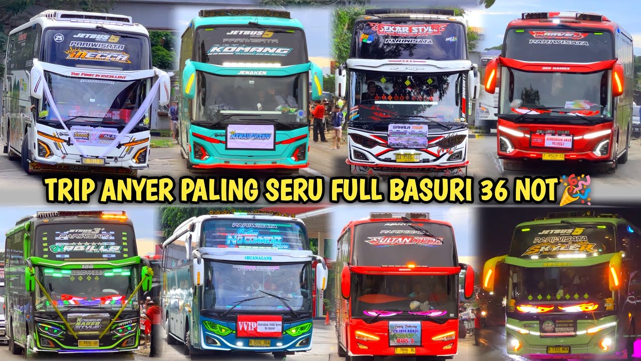 RAME FULL BUS TELOLET BASURI🥳 Hunting Bus Trip Anyer  Di Pusat Oleh Oleh CM7👏