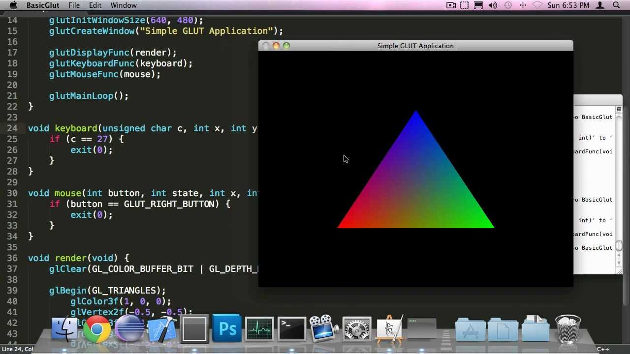 C++ OpenGL #1 - Some basic GLUT
