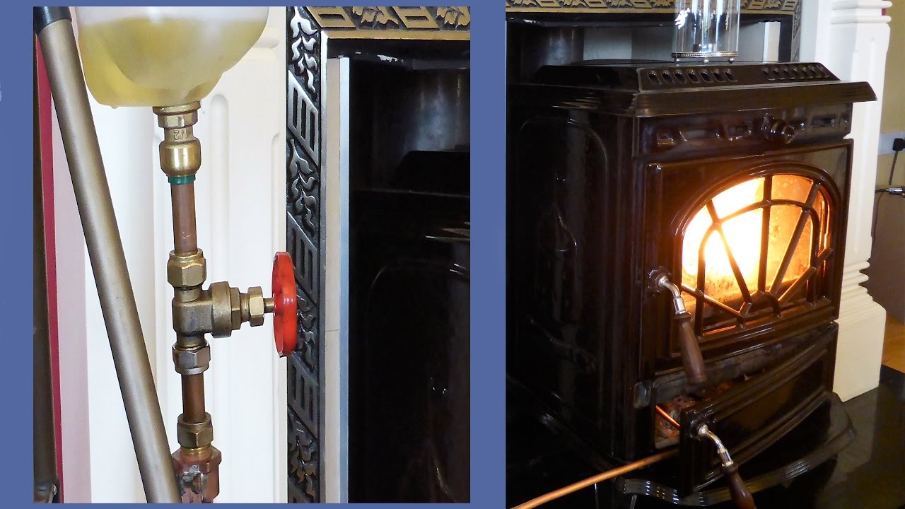 Homemade Waste Oil Burner .. Converted Stove walkthrough