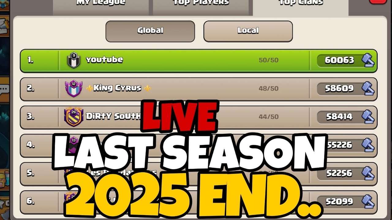 BUILDER BASE LAST SEASON 2025 🔴 LIVE | Final Push to Top Ranks | Clash of Clans