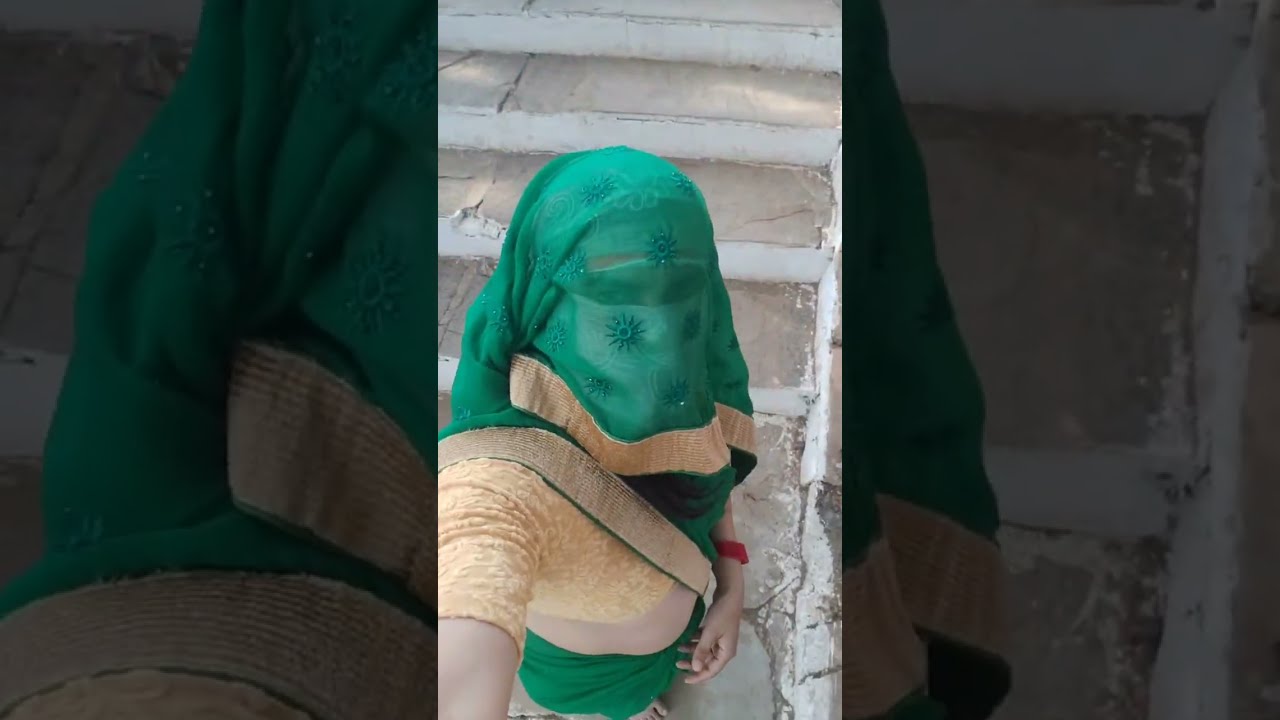 ayushigirlCD is live in green saree in a beautiful mata temple.male to female crossdressser.
