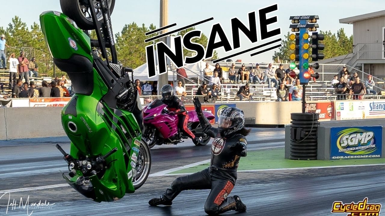 NAJDZIWNIEJSZE WYPADKI, WYPADKI I NIESZCZĘŚCIA NA MOTOCYKLACH DRAG!