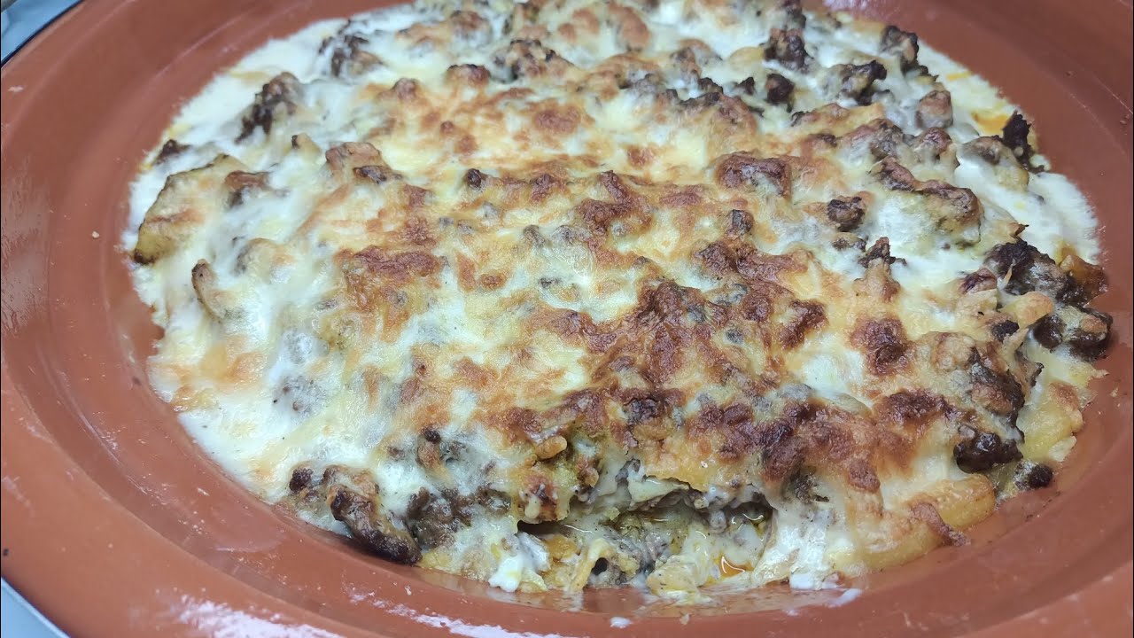 معشوقة الجماهير كوزاميا او باستيشيو بالدجاج والكفتة في دقائق pasticcio