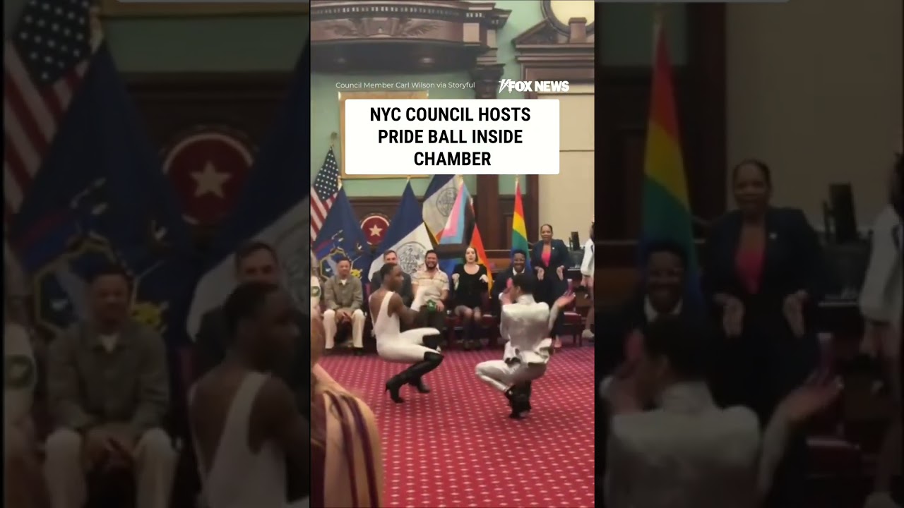 NYC council hosts pride ball INSIDE CHAMBER #foxnews #news #us #fox