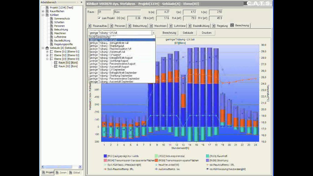 Geb&auml;udedaten, K&uuml;hllastberechnung