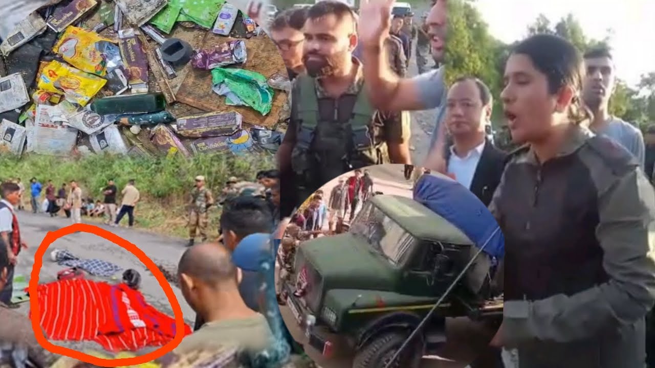 Public movement Attacking Assam rifles truck ll Longleng District  😥 25/10/25 Public movement 🤝💪