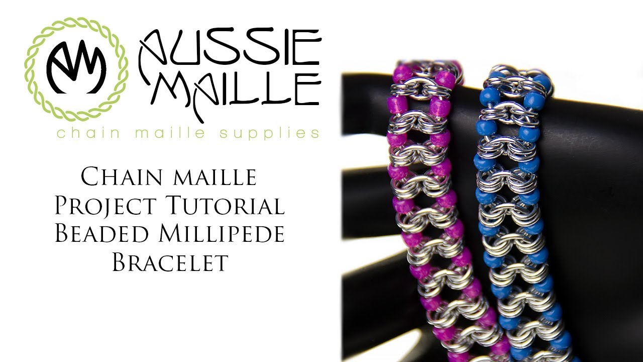 Chain Maille Tutorial - Beaded Millipede Bracelet