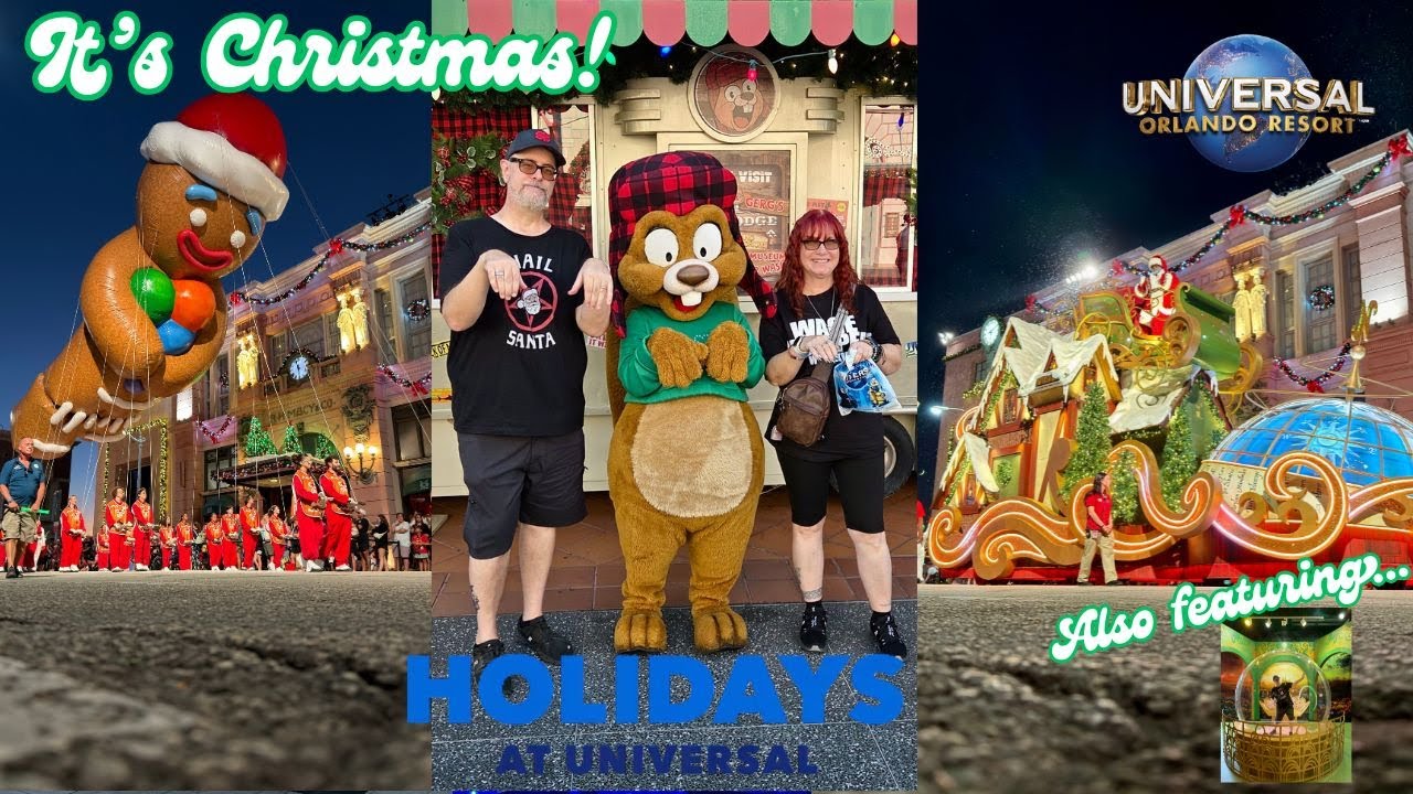 It's Christmas At Universal Orlando Resort | Macy's Parade! Character Interactions! Wicked Store!