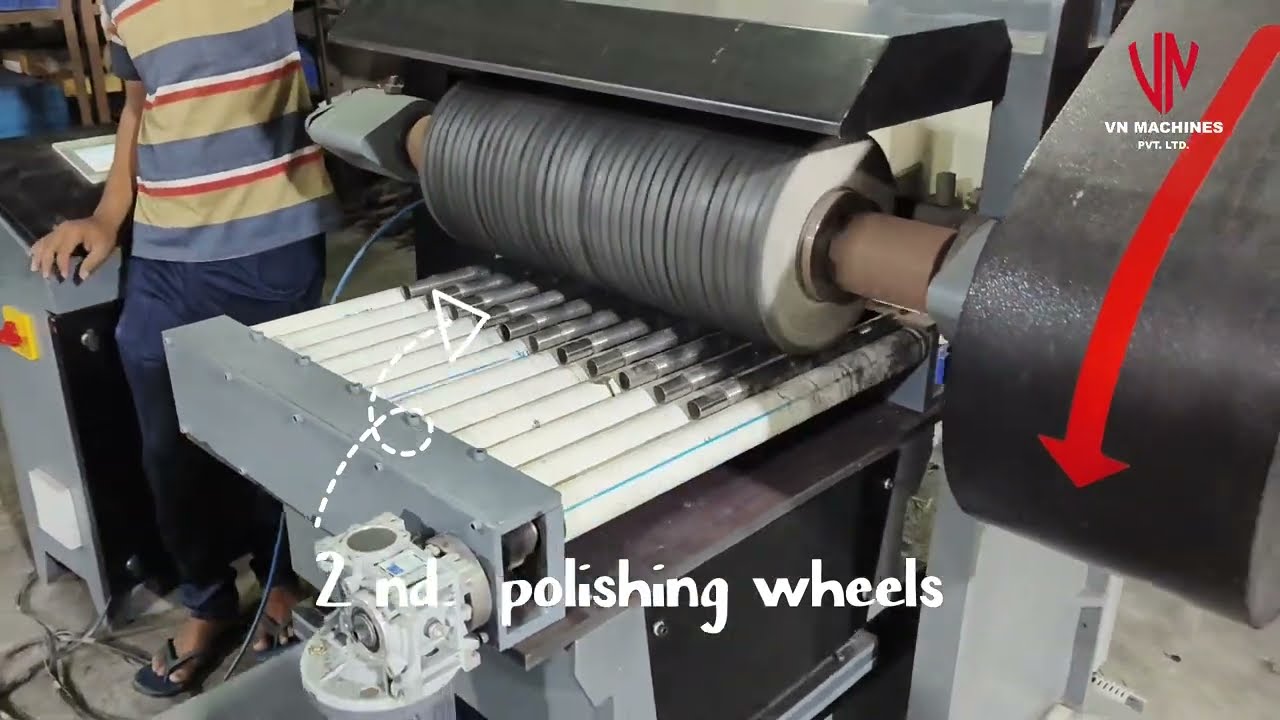 Automatic Round Tube Grinding + Glossy Polishing Machine ll VN MACHINES PVT LTD ll +91 9023113223