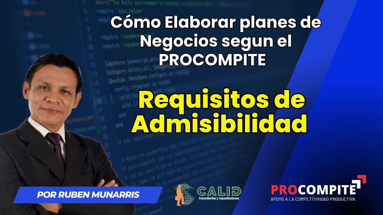 REQUISITOS DEL PROCOMPITE (ADMISIBILIDAD)
