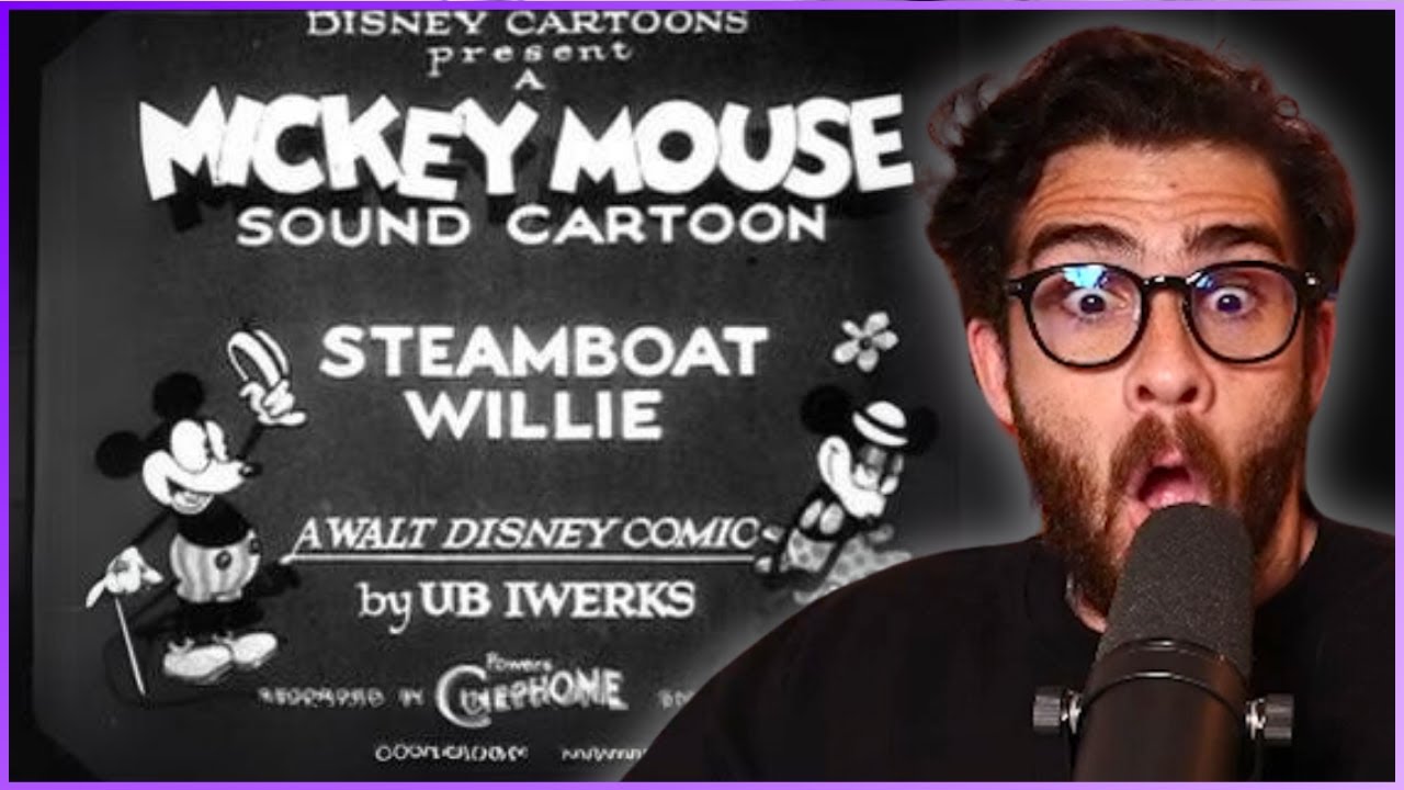 HasanAbi Reacts to Steamboat Willie Cartoon