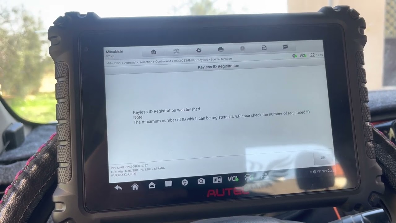 مسح المفاتيح وبرمجه مفاتيح جديده باستخدام جهاز اوتيلTriton Key Erase and Registration using Autel