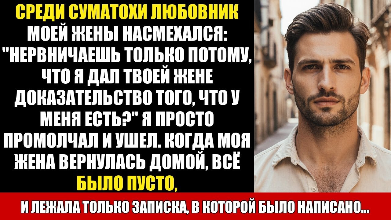 СРЕДИ СУМАТохи ЛЮБОВНИК МОЕЙ ЖЕНЫ НАСМЕХАЛСЯ: 