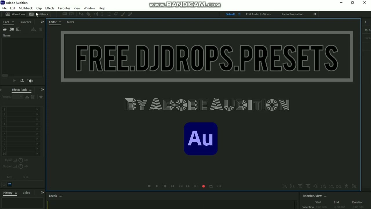 How To Customize The Free Dj Drop Template In Adobe Audition