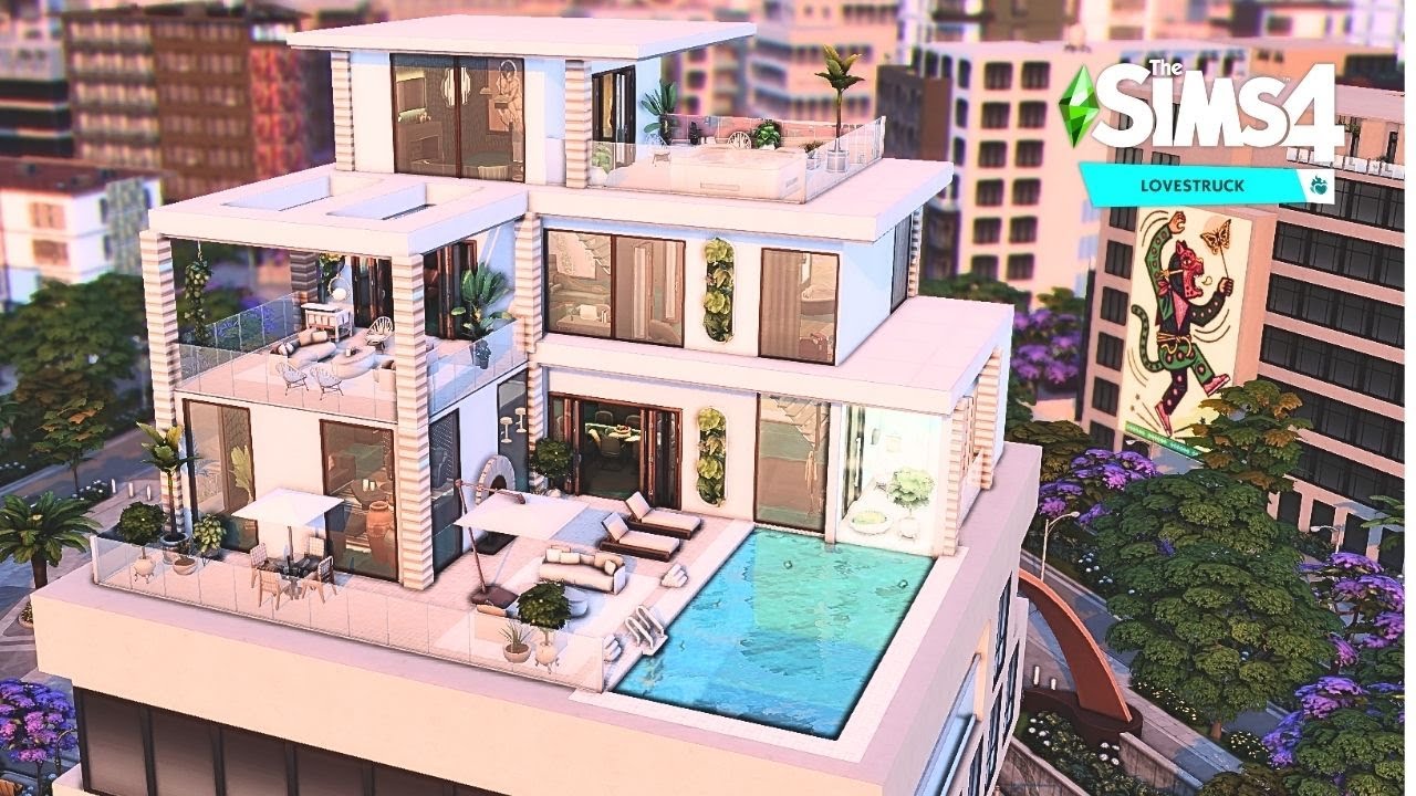 The Bachelor Apartment: The Sims 4 Lovestruck || Speed Build || No CC