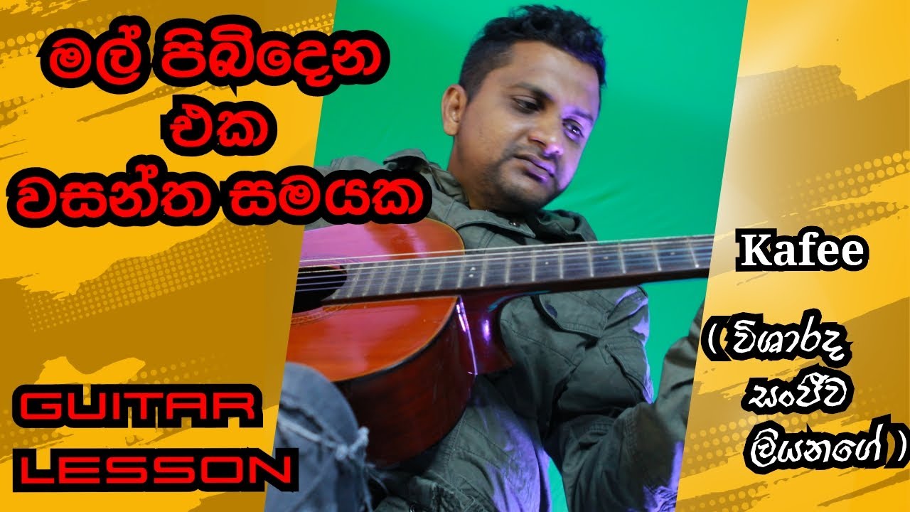 Mal pibidena eka wasantha guitar lesson / මල් පිබිදෙන එක / H R jithipala