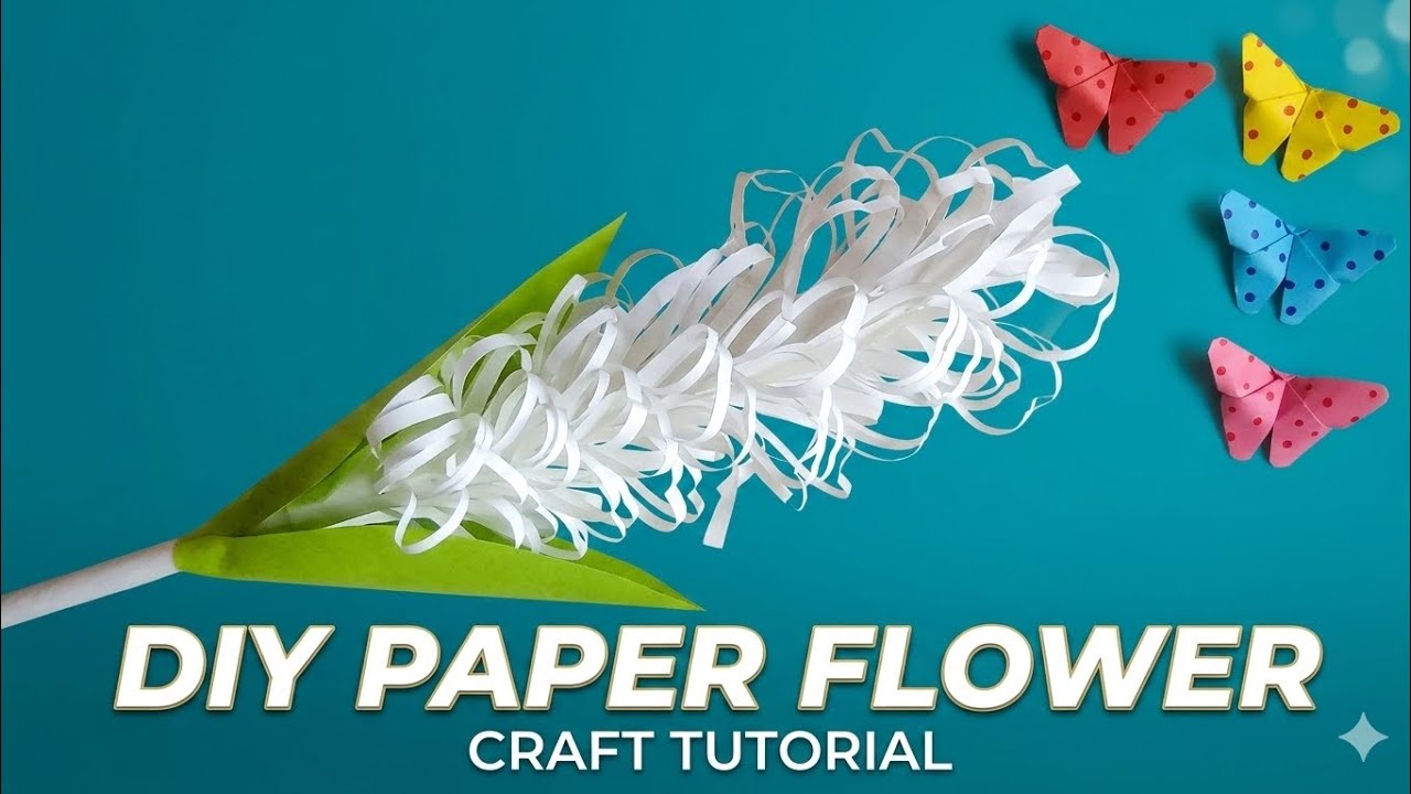 How To Make a Paper Flower🌷|| DIY PAPER FLOWER || Kagore Ful || Kagoj diye ful kivabe banabo ||