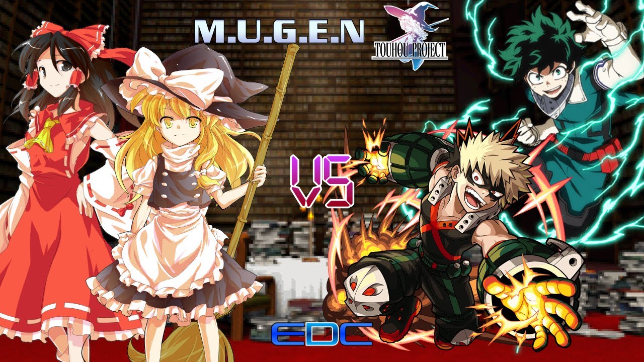 EDC MUGEN: Touhou Royale #01: Reimu & Marisa VS Izuku & Bakugou