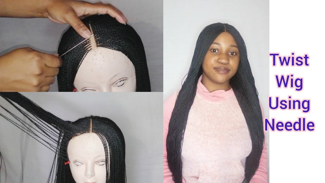 How to make a twist wig using a needle | No crotchet | Beginner friendly