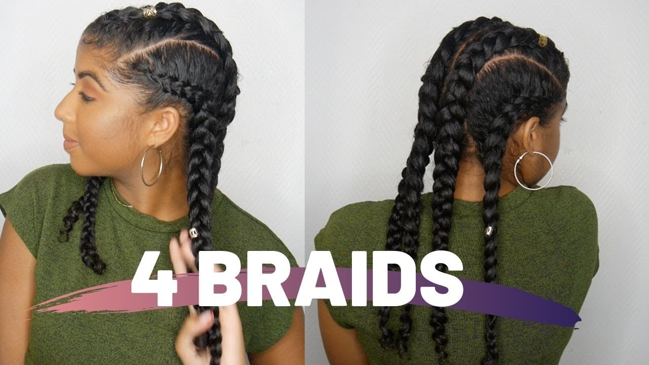 Tuto coiffure : 4 nattes collées