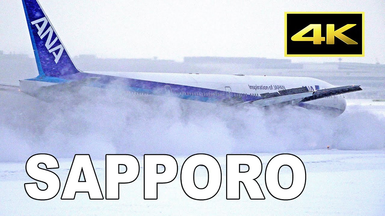 [4K] BIG JETS IN WINTER - 777 & A350 - JAL x ANA / Sapporo New Chitose Airport / 新千歳空港
