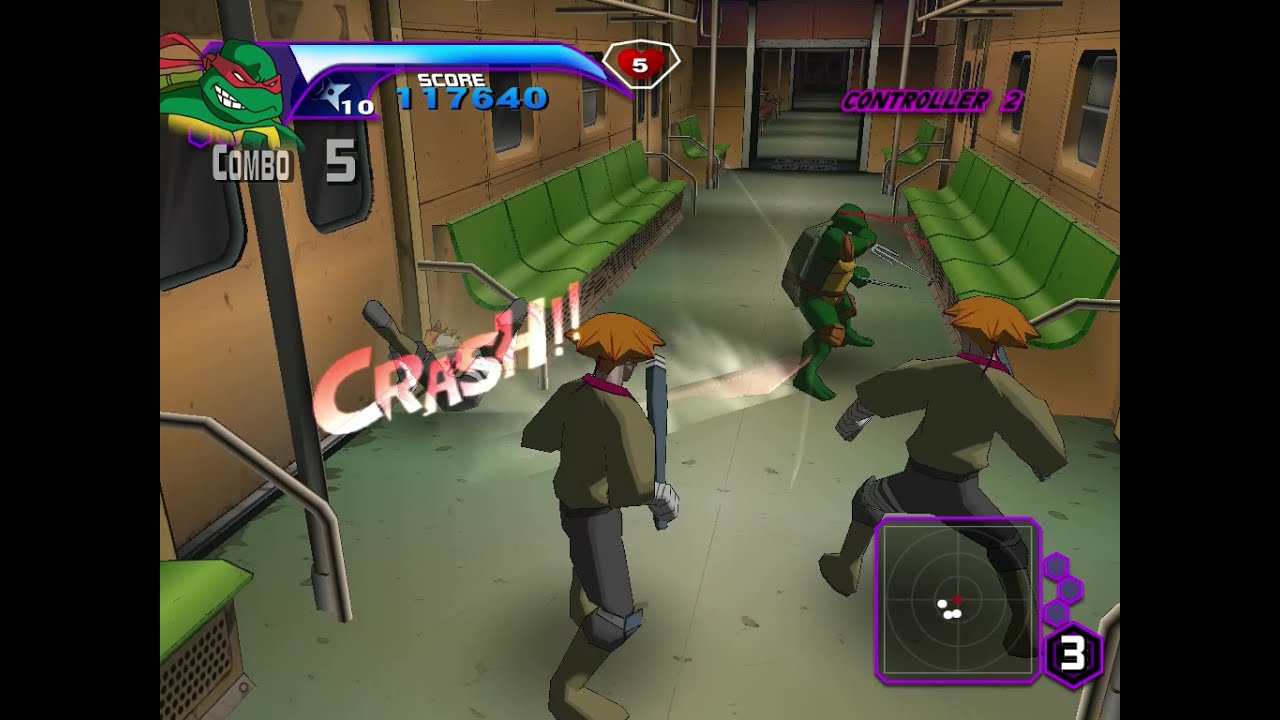 Teenage Mutant Ninja Turtles: 2003 Game (PC) - Stage 2 - Raphael (Hard + All Makimonos)
