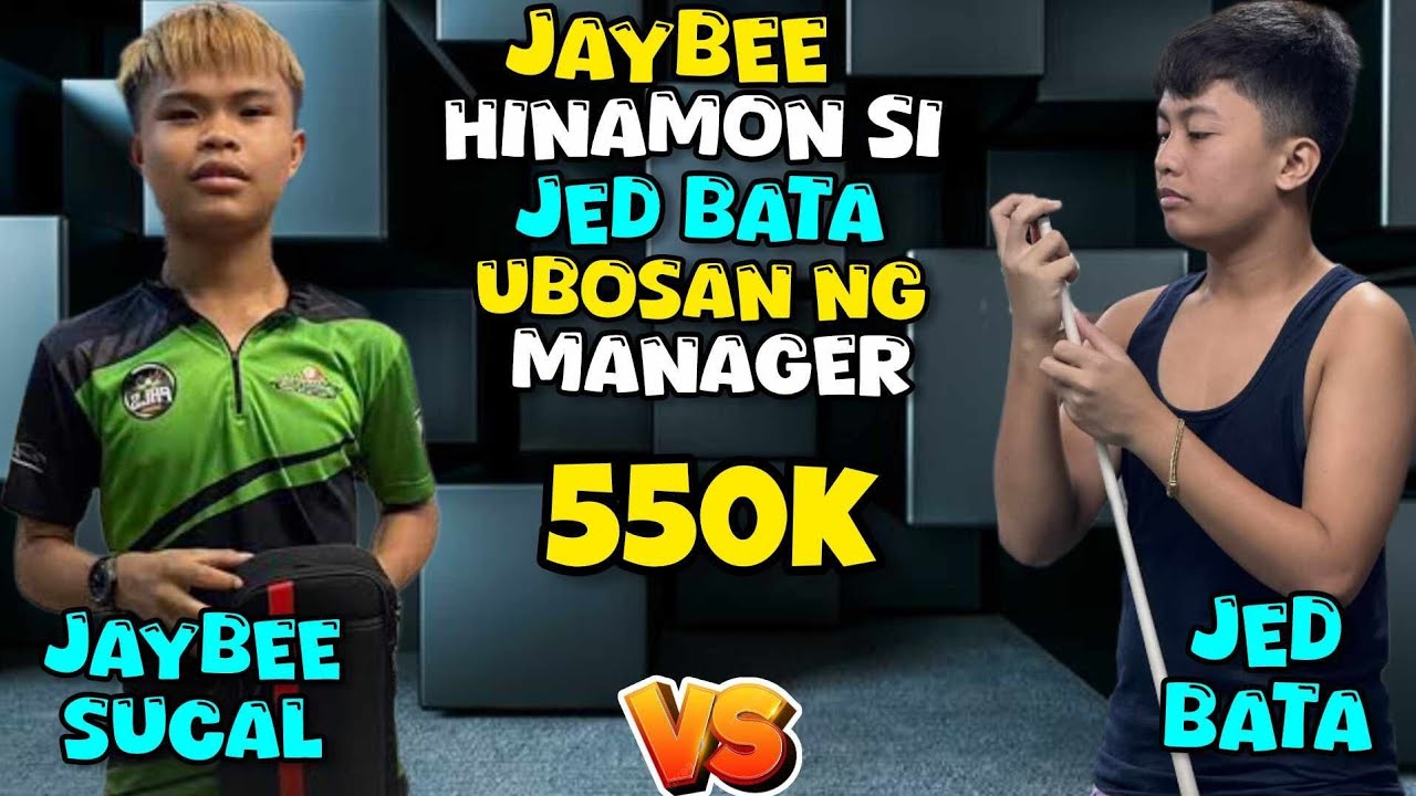 THE REMATCH OF YOUNG STARS IN PHILIPPINES 💰💸💰| BET 550K | JAYBEE SUCAL 🆚 JED BATA