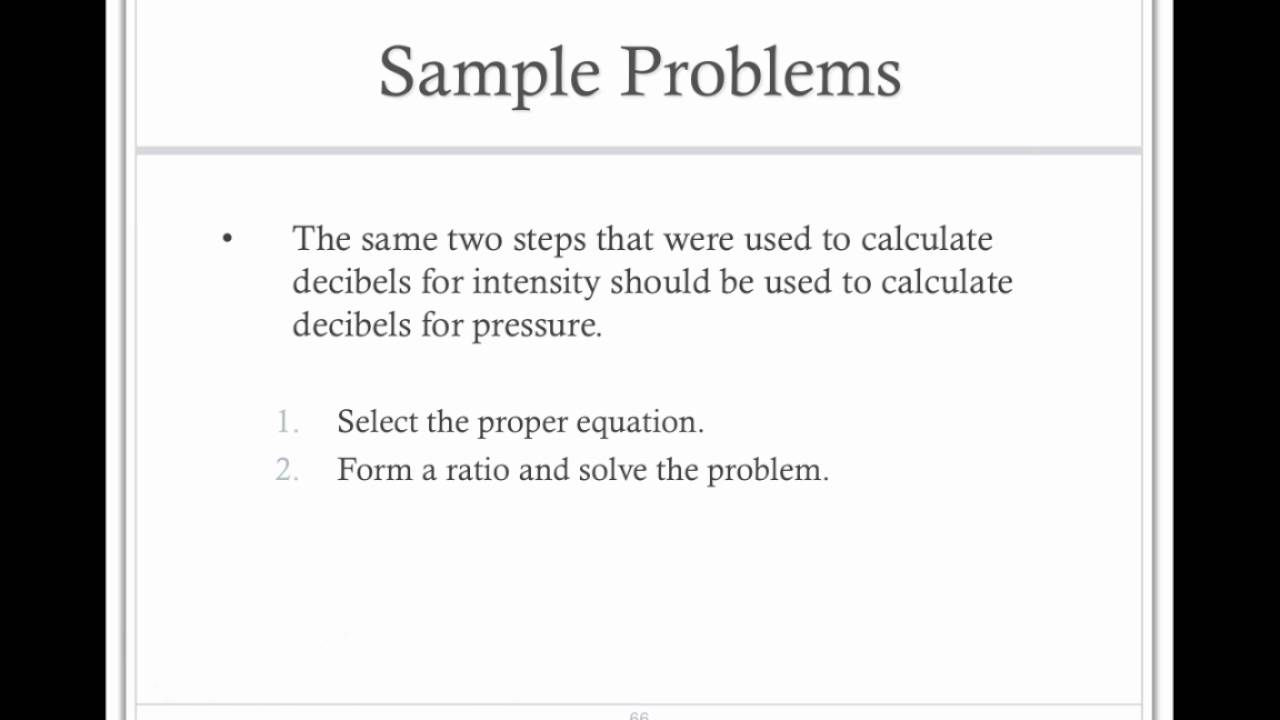 Sound Pressure Level (dB SPL)- Video 29