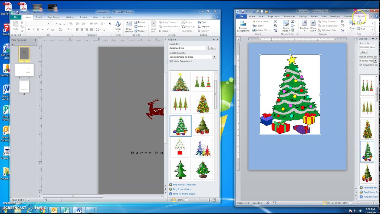Removing backgrounds for items in Publisher