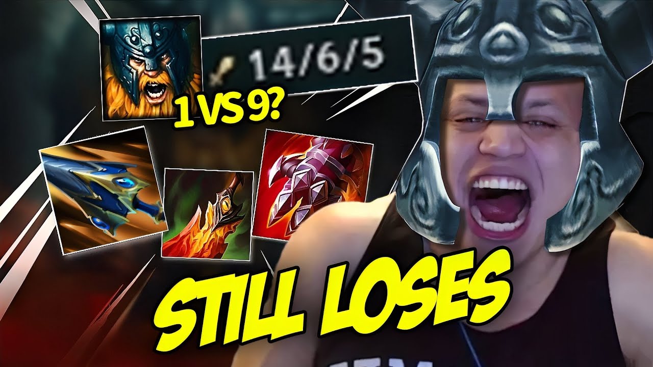 Tyler1 Olaf Top Goes Full Beast 1v9 But Still Loses