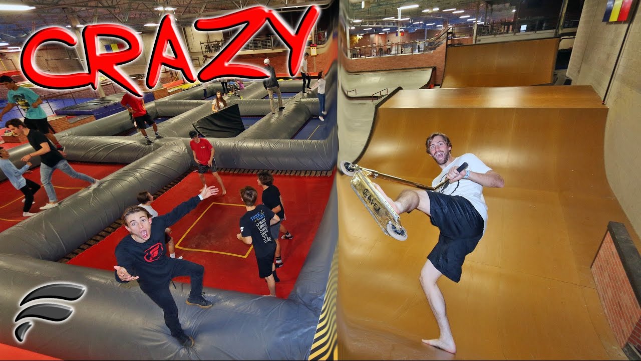 WORLDS BIGGEST SUPER TRAMPOLINE SKATEPARK!