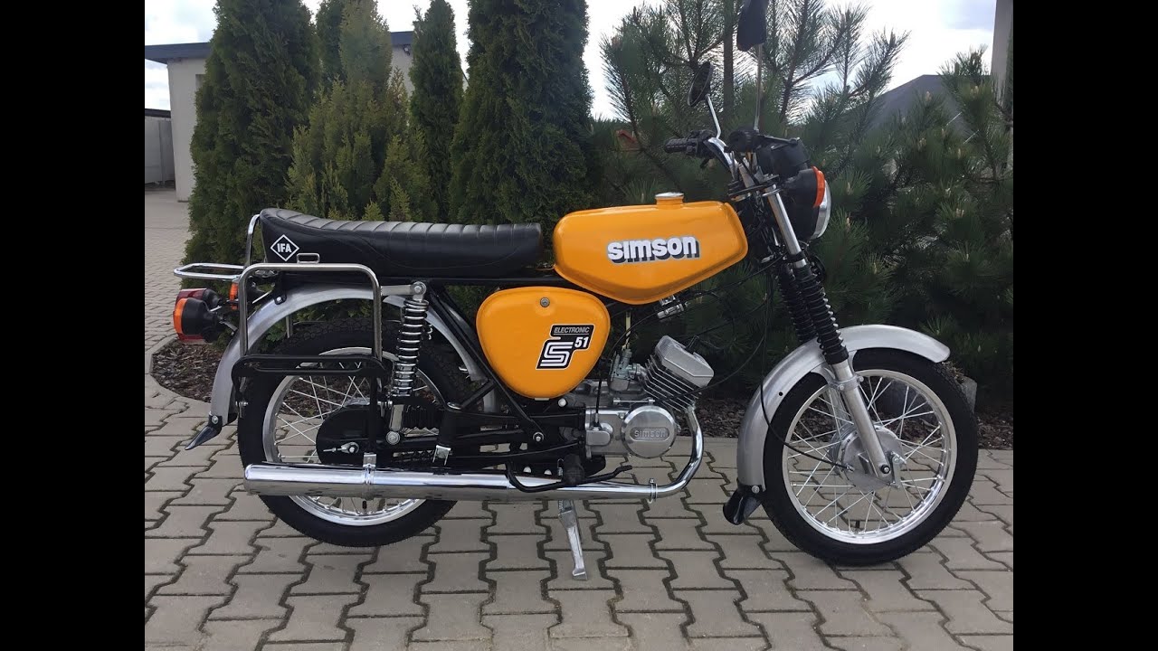 SIMSON S51 ŻÓŁTA PSZCZÓŁKA MZA NOWY NOWY Simson S51 Elektronik Seitenträger Für Simson-Enthusiasten