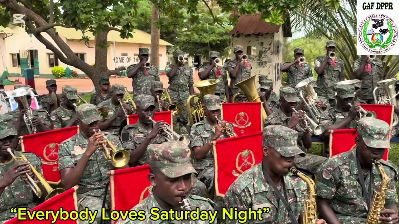 A day out with Gambia Armed Forces Band and Drum - Everybody Loves Saturday Night.