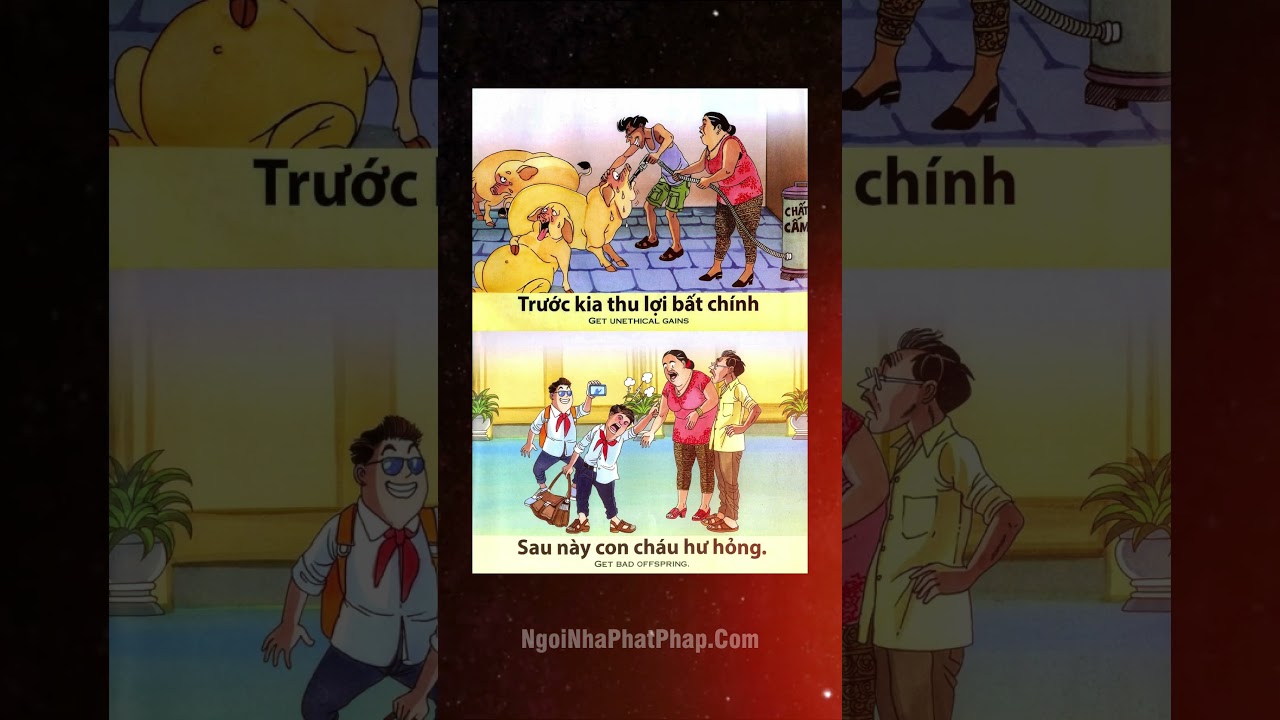 TRANH NH&Acirc;N QUẢ B&Aacute;O ỨNG #phatphap #luatnhanqua #phatphapnhiemmau