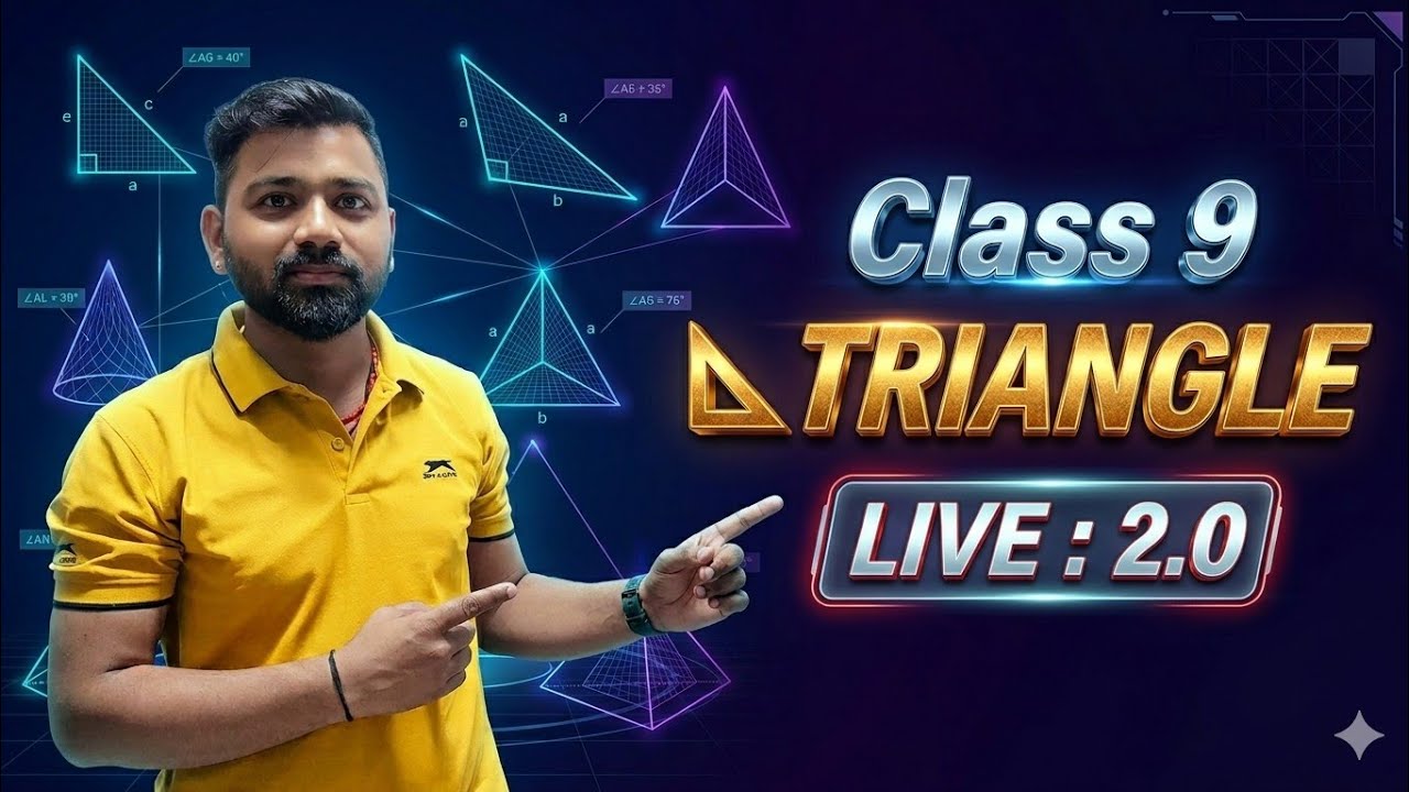 TRIANGLES 📐 TRI-EYES OF POLYGON l Marathon Triangles class 9 l Chapter - 6 , BY NARENN_SIR
