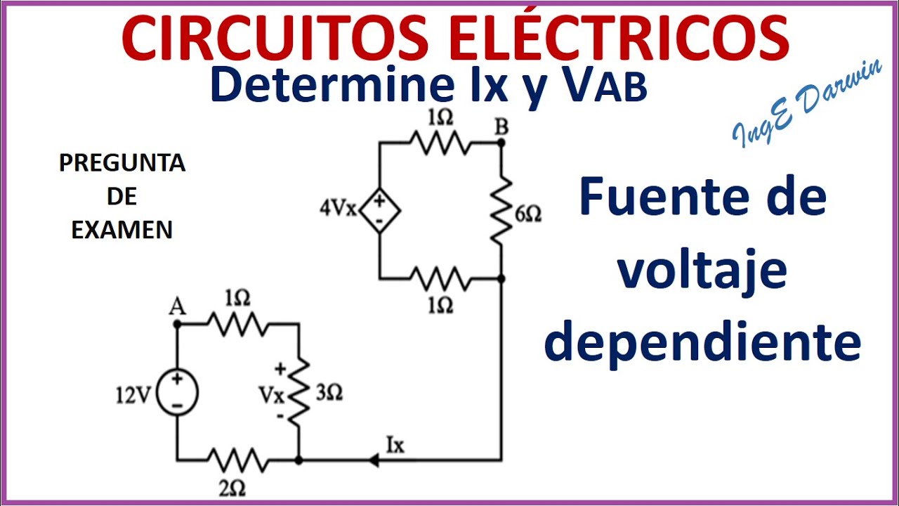 FUENTE DE VOLTAJE DEPENDIENTE circuito eléctrico | ejercicio 5