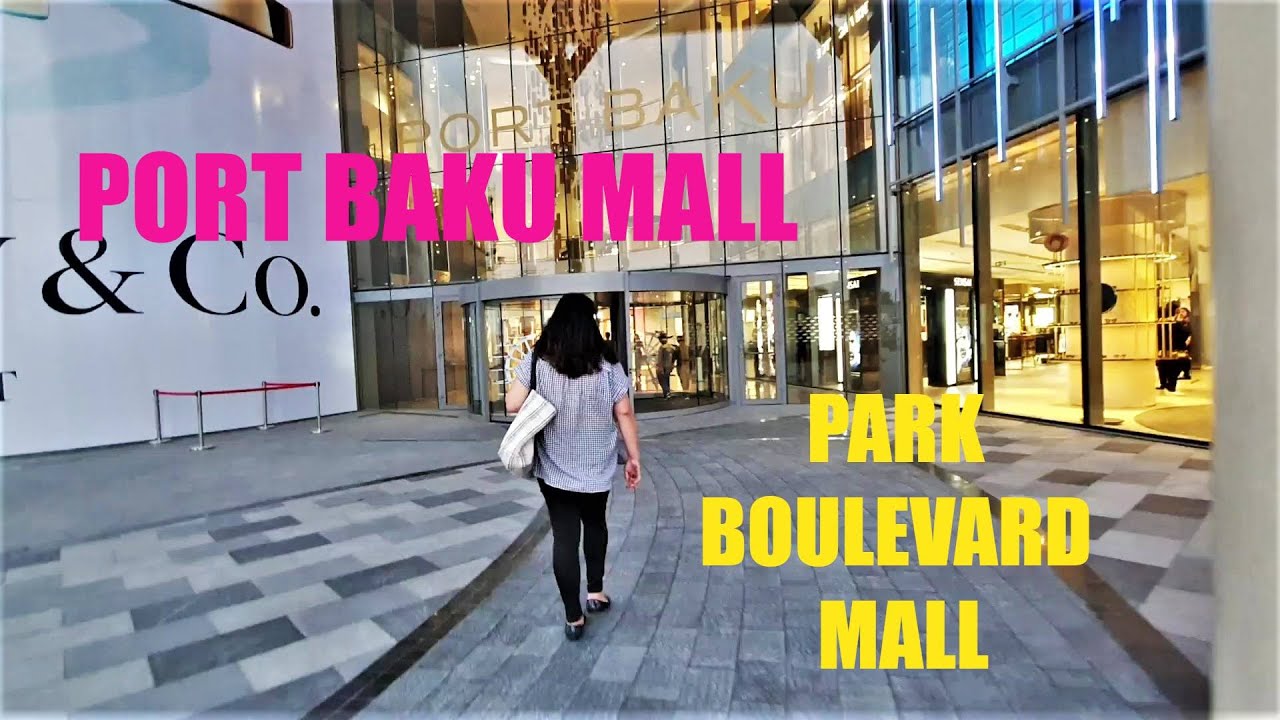 Port Baku Mall,Baku Boulevard,Flame Towers,Crystal mall Night Walking tour,