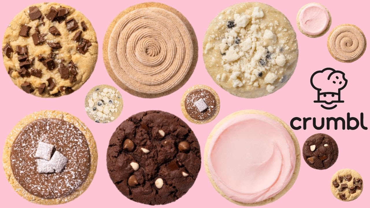 Crumbl 4/29/24 MINIS + Semi-Sweet, Churro, Blueberry Muffin, PB Munch, Triple Choc Chip, Pink Sugar