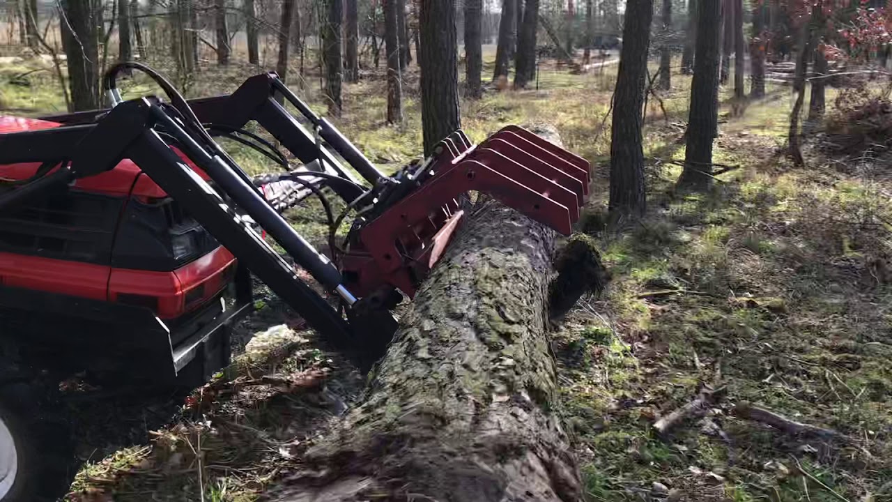 #Kubota front loader in forest/#Kubota v lese