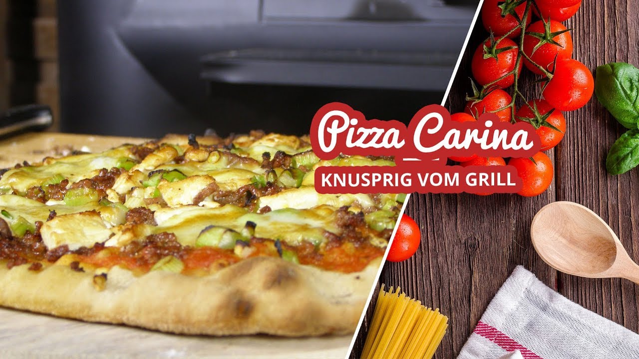 Pizza vom Weber Kugel Grill "Pizza Carina"