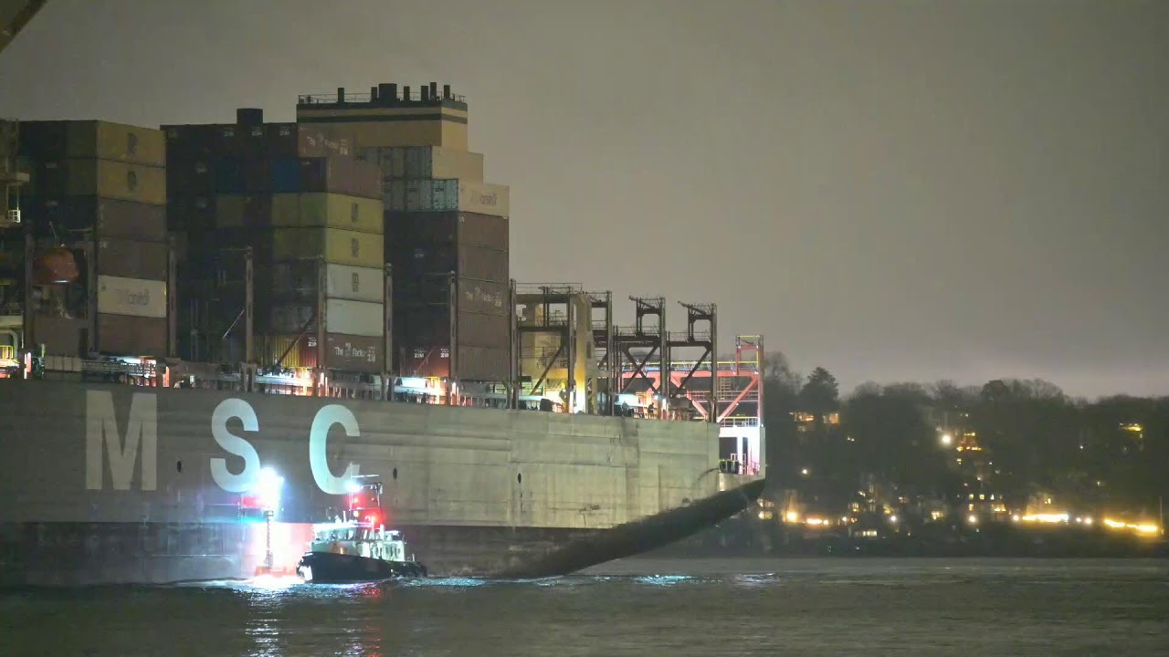 "HMM Gdansk", " Maersk Monte Linzor" und Beifang! Schoen im Nieselregen
