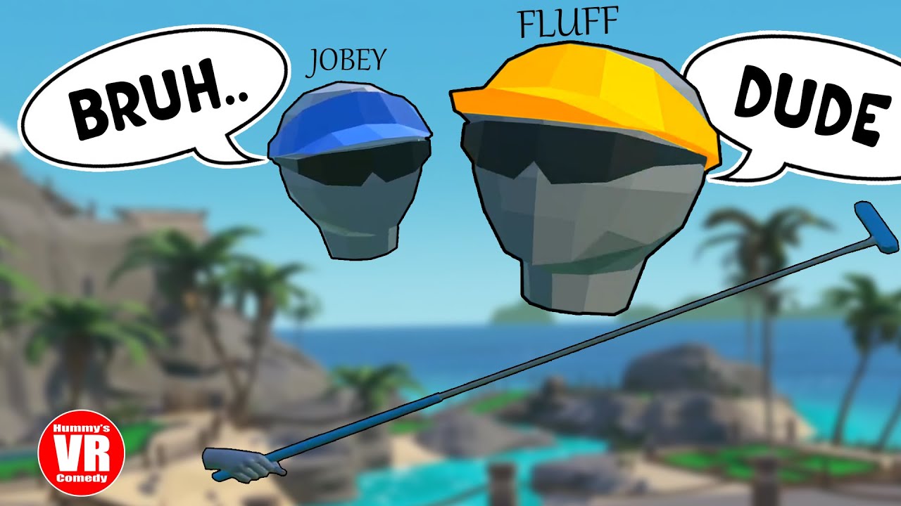 Bro talk on the VR golf course (Walkabout Mini Golf)
