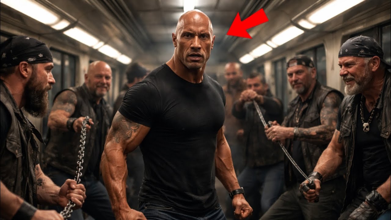 Bikers threatened a man on a Night Train - they had no idea it was The Rock 