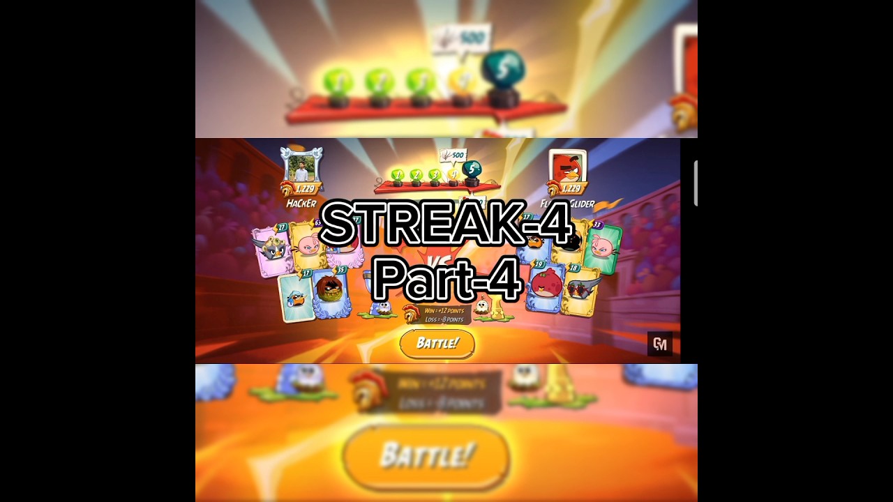 ARENA BATTLE STREAK-4;Part-4 ||Angry Bird 2 Winning full 5 STREAK Video~2 ||