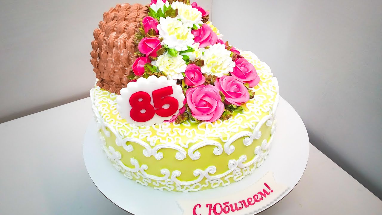 Тортик Корзина на боку(крем БЗК). /Cake Basket on the side(protein custard).