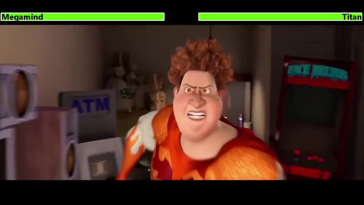 Megamind vs. Titan (First Fight) with healthbars (50K Subscriber Special)