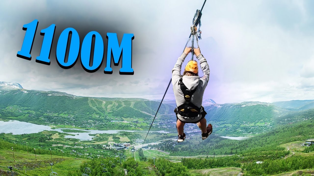 VI PRØVER EUROPAS LENGSTE ZIPLINE! *1100 meter* (Sjukeste opplevelsen)