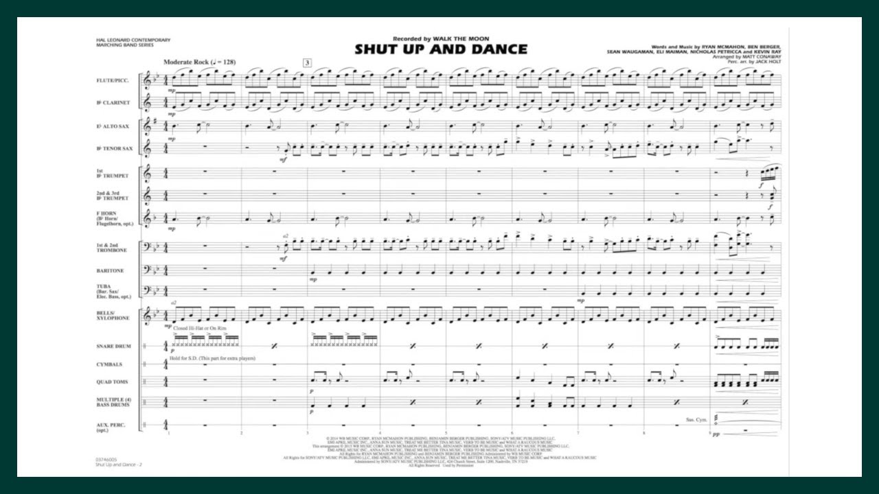Shut Up and Dance by Walk the Moon | Arr. Matt Conaway