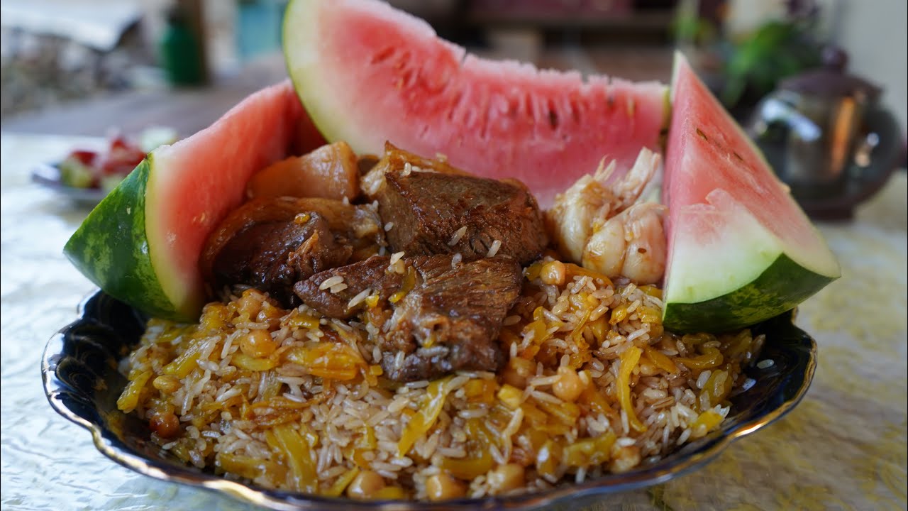 Райское блаженство! Узбекский плов с  молодым арбузом!!!